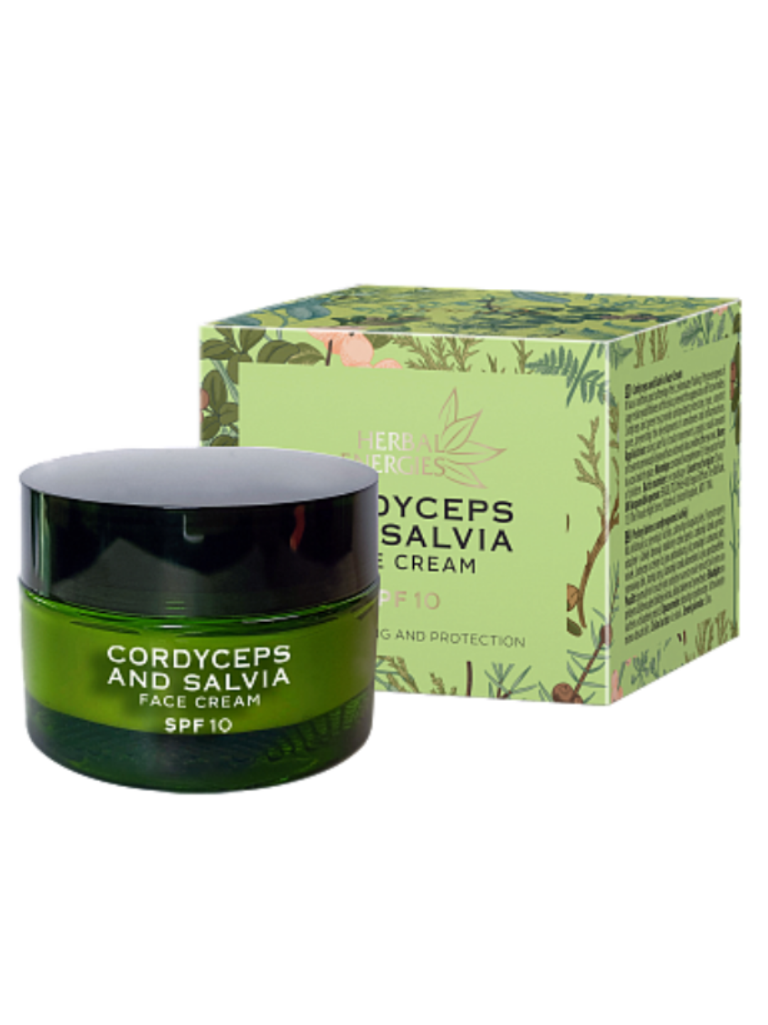 Cremă pentru față cu Cordyceps și Salvie – Herbal Energies